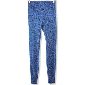 Lululemon Wunder Under Leggings Size 6 Flashback Static Powder Pink Kayak Blue